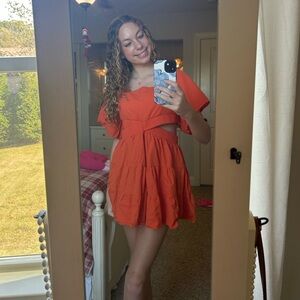 LIMITED EDITION Orange cut out dress